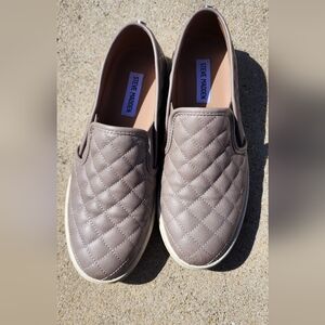 Steve Madden Women's Quilted Slip-On Loafers - Taupe